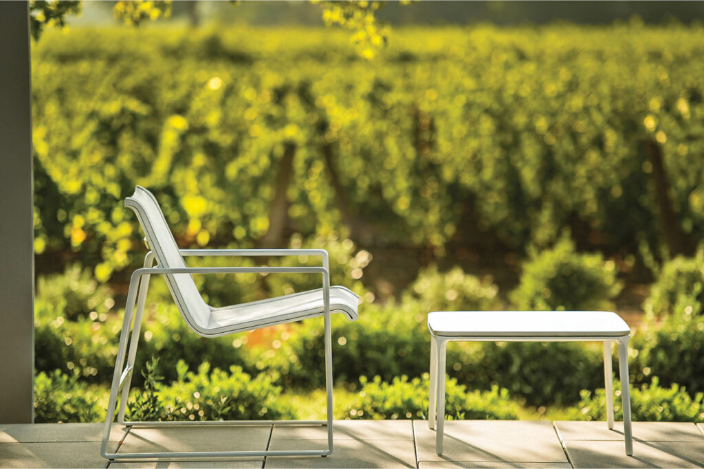 Outdoor patio chair designed by Andrea Cochran of ACLA Landscape Architecture